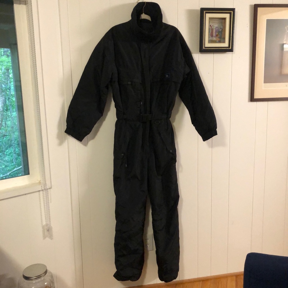 Inside Edge Vintage Black Ski Snowboard One-Piece Snowsuit Small